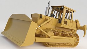 3D bulldozer td25g 1 model