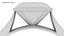 Rosafarbener Topas-Hochzeits-Goldring im Asscher-Schliff in Box V01