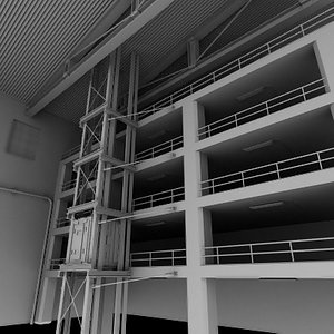 warehouse interior 3d model