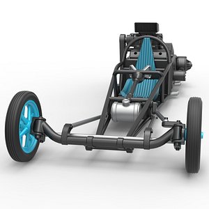 3D Diecast Rear engine old school dragster Version 2 Scale 1 to 25