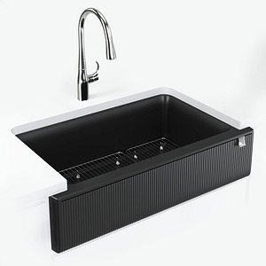 kohler kitchen cairn sink 3D