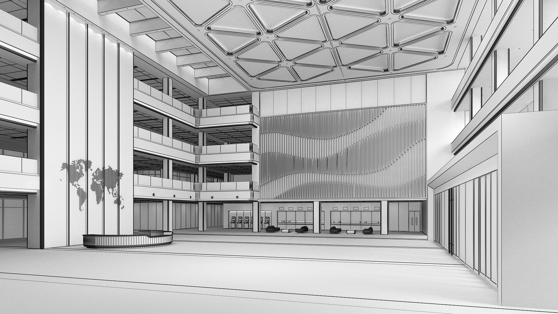 Modern Hall 44 3D Model - TurboSquid 2211088