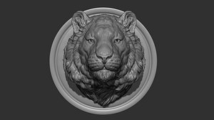Tiger head  bust 3D