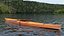 Kayak en bois avec pagaie