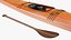 Kayak en bois avec pagaie