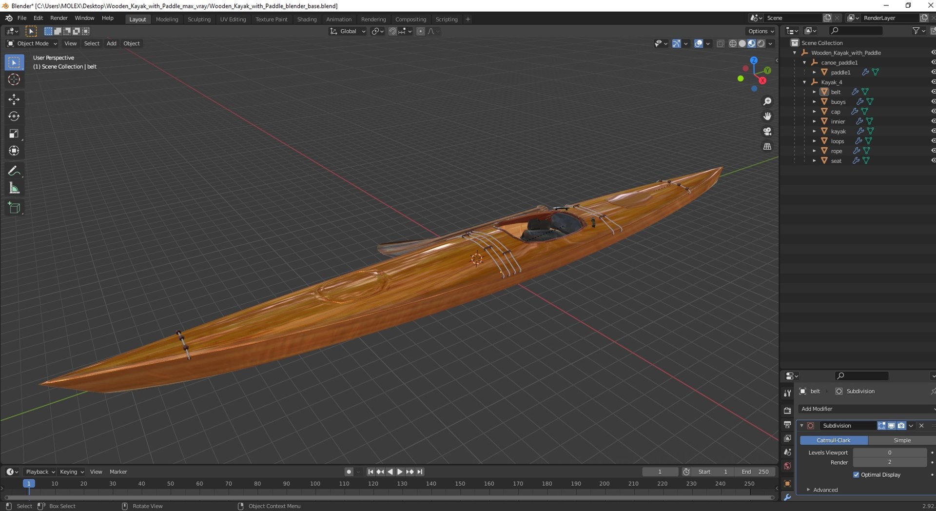 3D Wooden Kayak with Paddle model https://p.turbosquid.com/ts-thumb/51/syM9p0/Vg/woodenkayakwithpaddle3dsmodel034/jpg/1712693147/1920x1080/fit_q87/70978af0634b530c5a7ec41f94523331458dcaf1/woodenkayakwithpaddle3dsmodel034.jpg