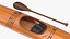 Kayak en bois avec pagaie