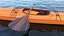 Kayak en bois avec pagaie