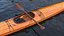 Kayak en bois avec pagaie
