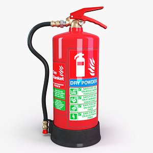 3D model dry power extinguisher