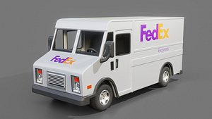 3D Fedex Delivery Truck