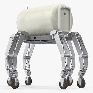 3D athlete lunar rover rigged model