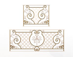 Forging Iron Forged Balcony Railing 09
