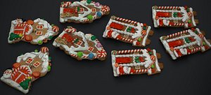 3D GINGERBREAD X-MAS COOKIES COLLECTION 2023 model