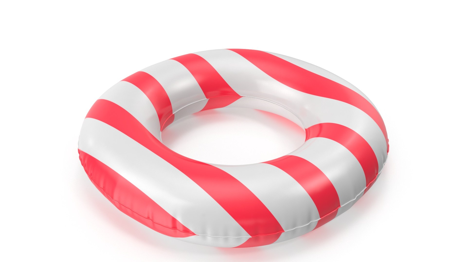 Pool Tubes with Red Striped Print model - TurboSquid 1753436