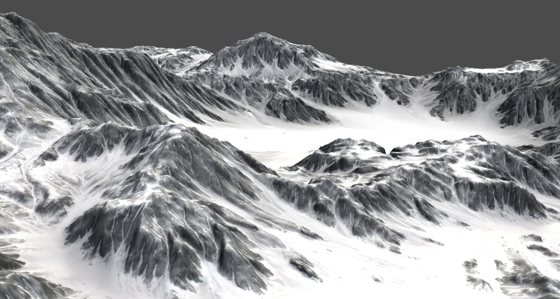 3D Snow Terrain Model - TurboSquid 1302473