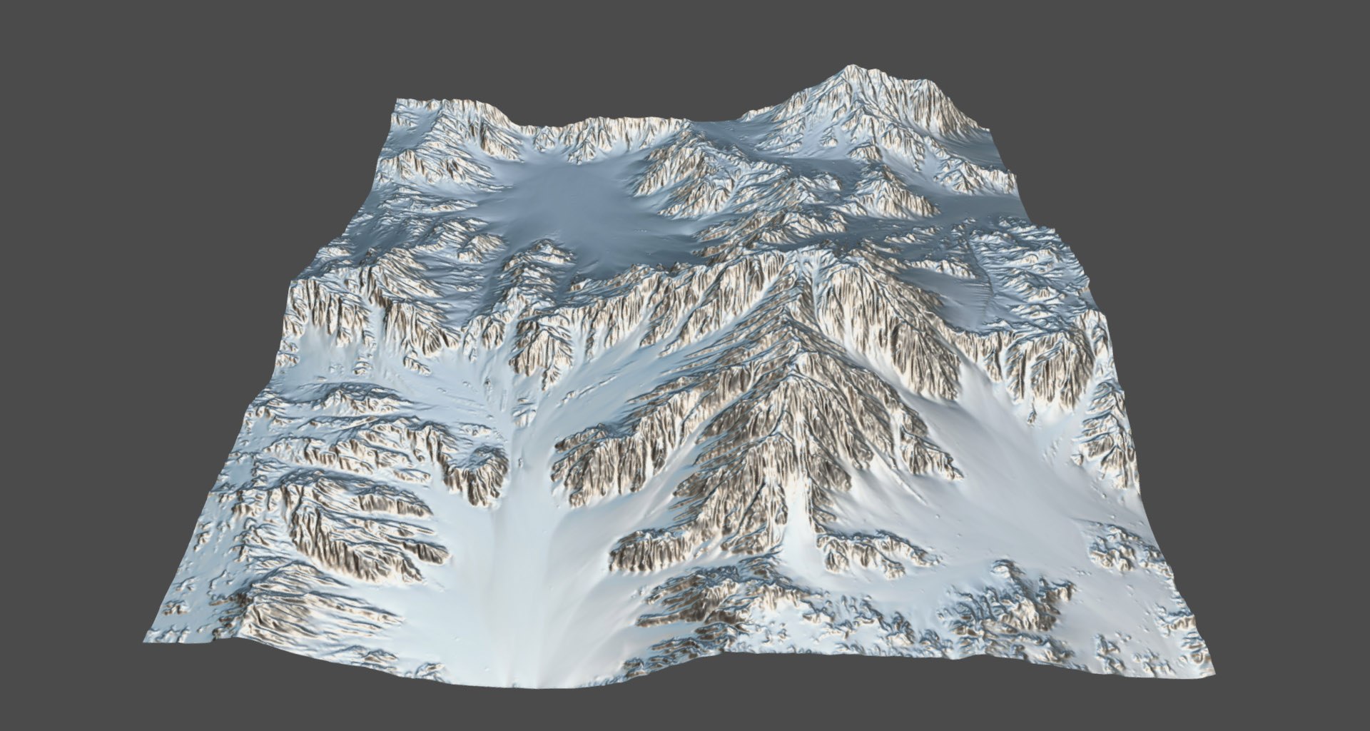 3D Snow Terrain Model - TurboSquid 1302473