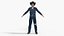 Moderne Cowboy-Kleidung, Low-Poly 3D-Modell