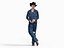 Moderne Cowboy-Kleidung, Low-Poly 3D-Modell