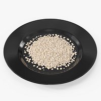 Instant Oat Flakes on Plate