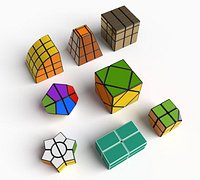 8x rare cube puzzles set