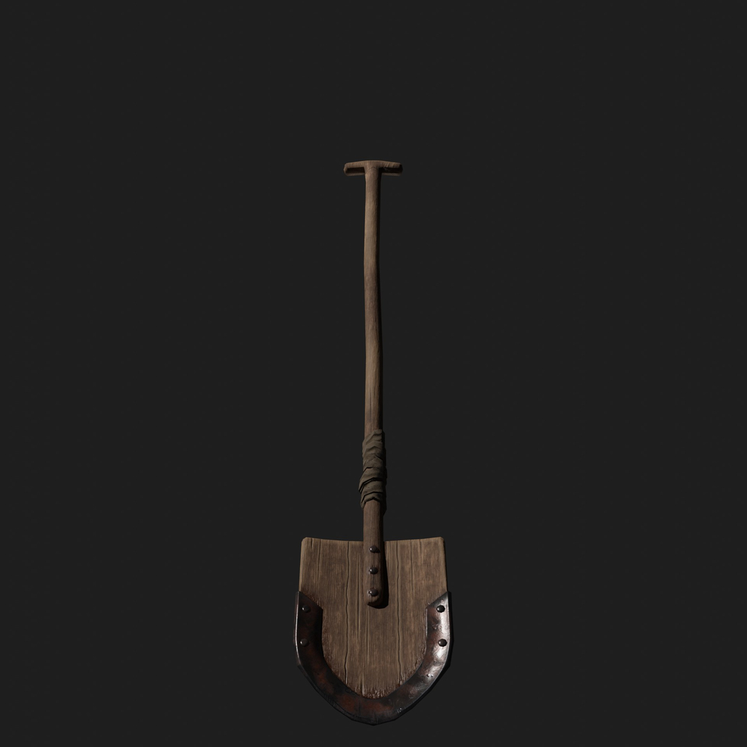 3D Shovel Medieval TurboSquid 1571184