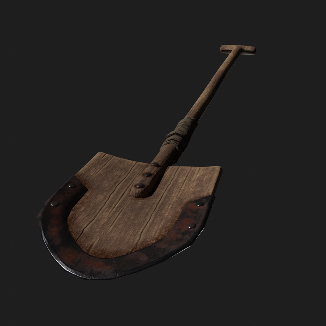 3D Shovel Medieval TurboSquid 1571184