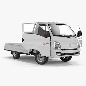 Flatbed Truck Hyundai HR 2023 Rigged for Cinema 4D