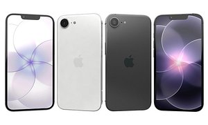 Apple iPhone 17e Black And White 3D model