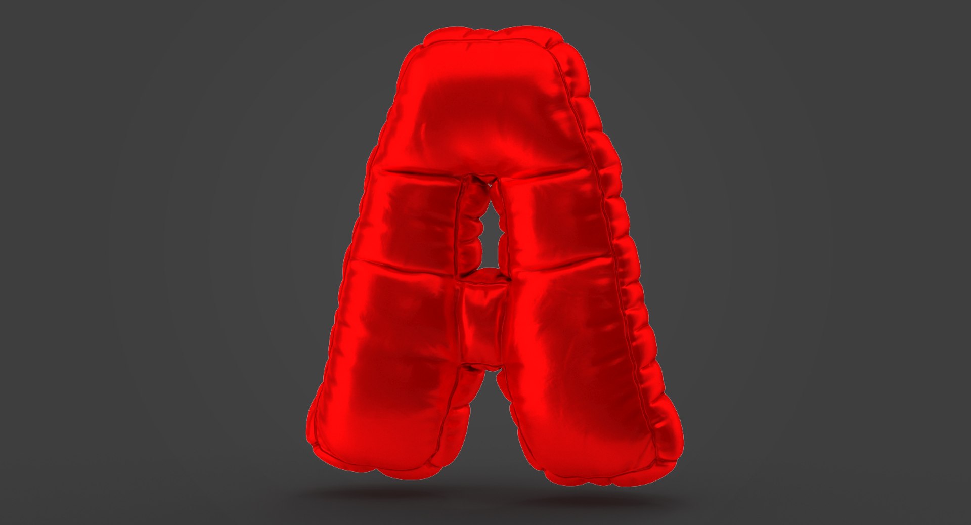 3D Balloon Red Letter - TurboSquid 1392227