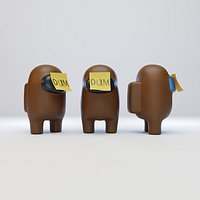 Among Us Dum Sticky Note Character