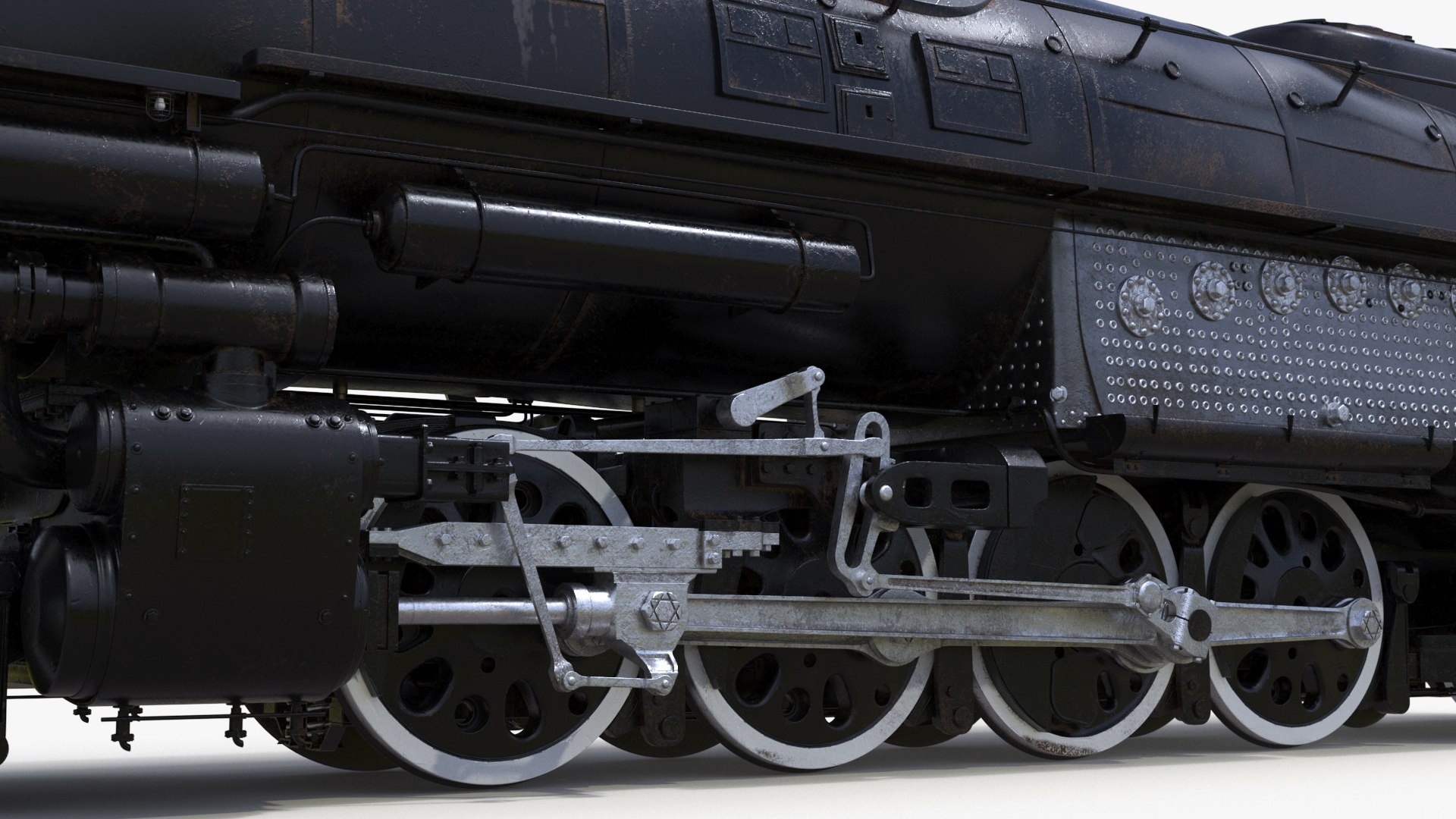 3D Locomotive Big Boy Rigged For Maya Model - TurboSquid 2319347