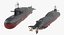 military submarines 3D model