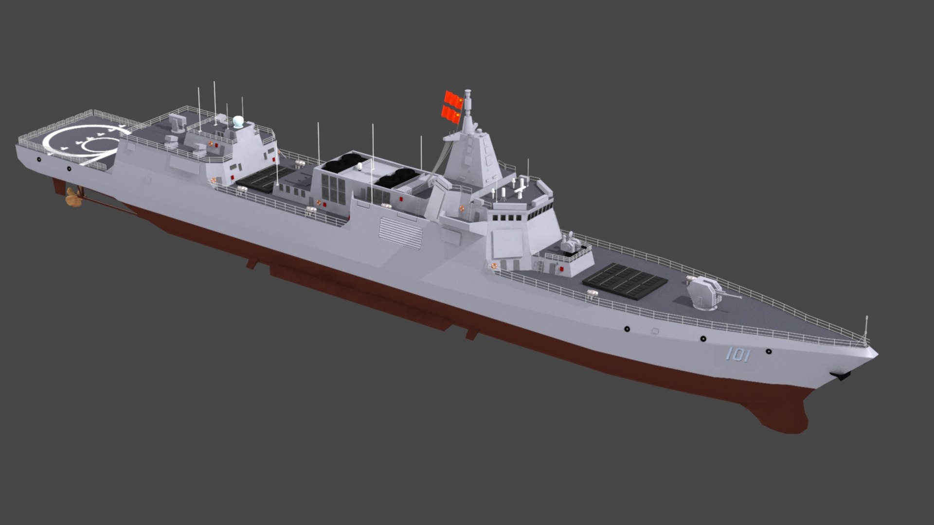 Chinese 055 Renhai Destroyer 3D Model - TurboSquid 1967277