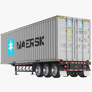 Detailed Container Trailer model