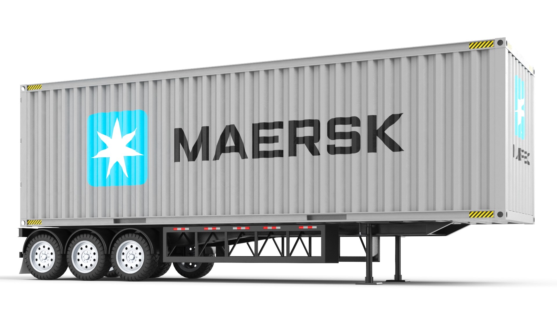 Detailed Container Trailer Model - TurboSquid 2225865