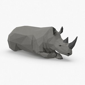 rhinoceros----lying 3D