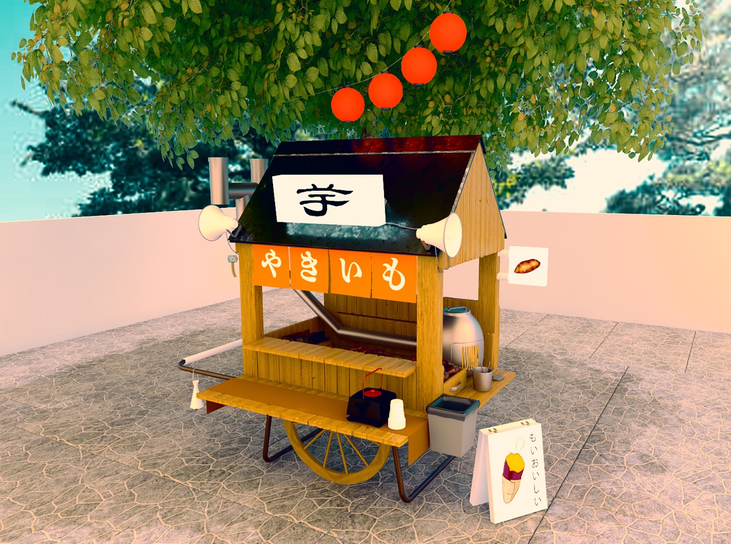 3D model Baked sweet potato cart https://p.turbosquid.com/ts-thumb/52/cn8aQm/Ag/bakedsweetpotatocart/jpg/1730351063/1920x1080/fit_q87/c28adacca6cbb6b713e174092a0c51f054810a9f/bakedsweetpotatocart.jpg