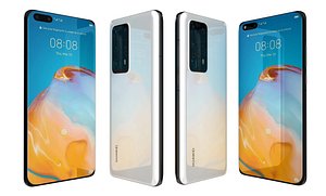 3D huawei p40 pro white model