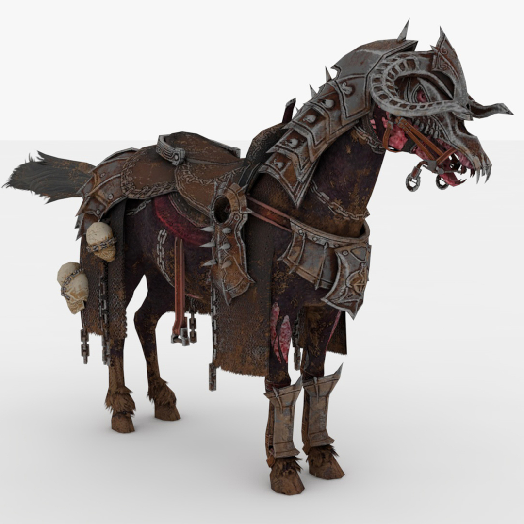 3D Zombie Horse Rigged TurboSquid 1732296