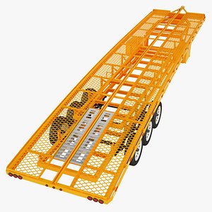 3D Wedge Trailer Car Hauler 02