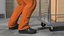 3D Worker with Trolley Low Platform Railing Cardboard Boxes Rigged Fur for Modo model