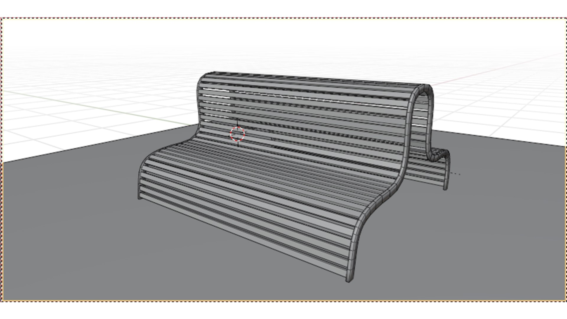 Curving Bench 3D - TurboSquid 2291436
