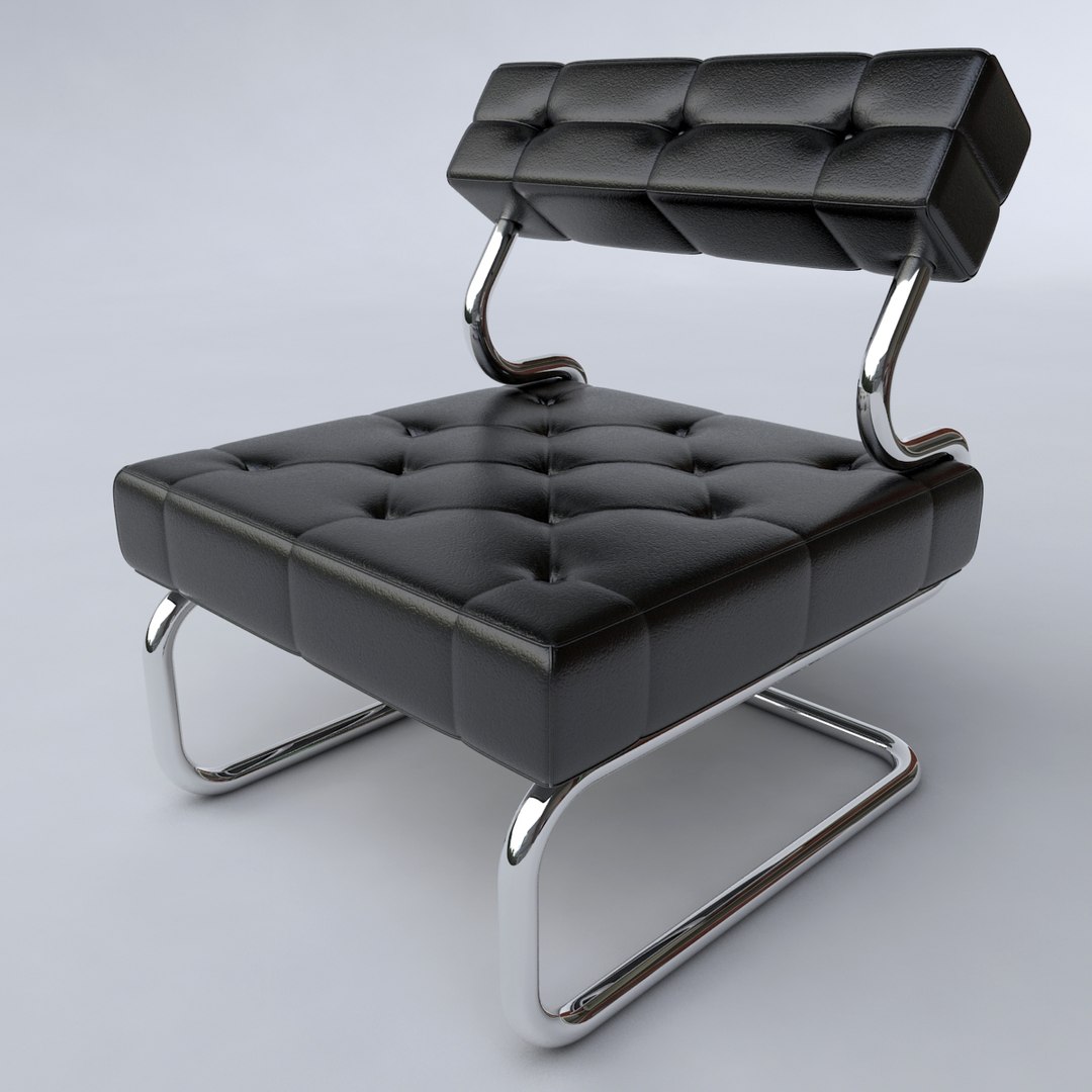 max design chair black leather