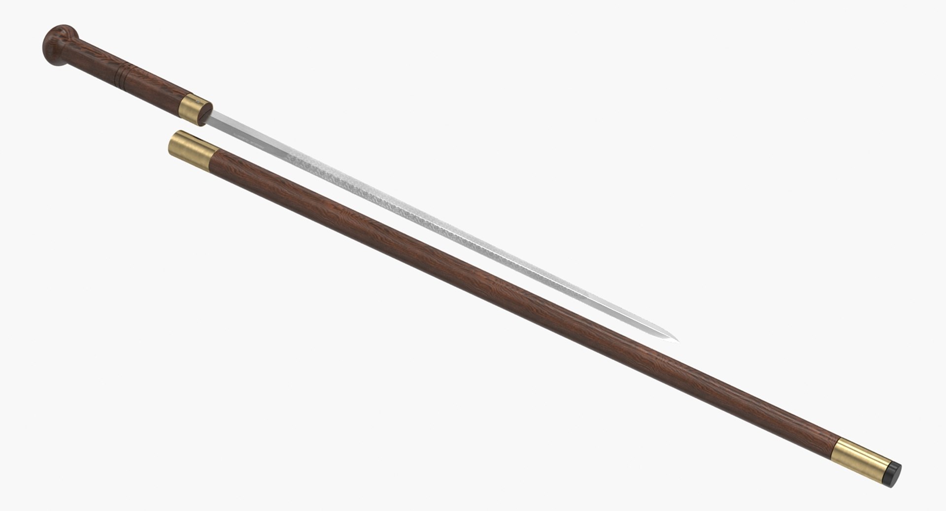 3D Model Victorian Cane-sword - TurboSquid 1948905
