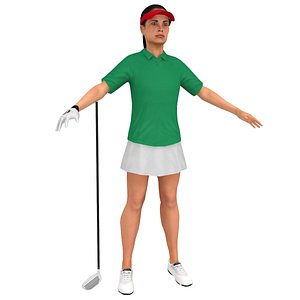 3D female golf