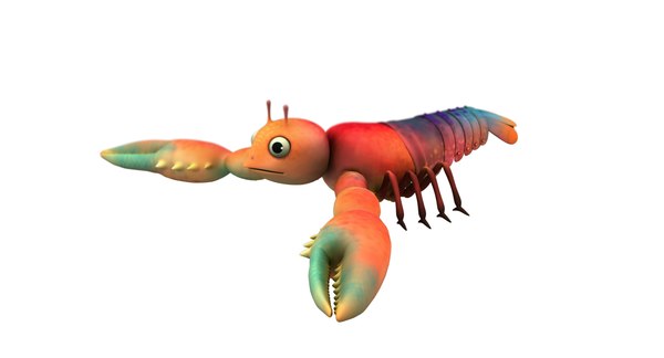 3D lobster cartoon
