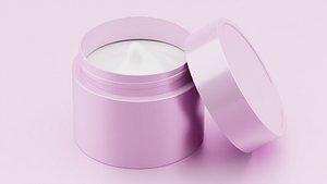 Cosmetic jar with cream