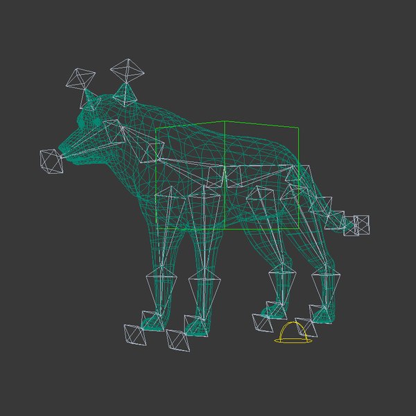 3ds wolf rigged animation