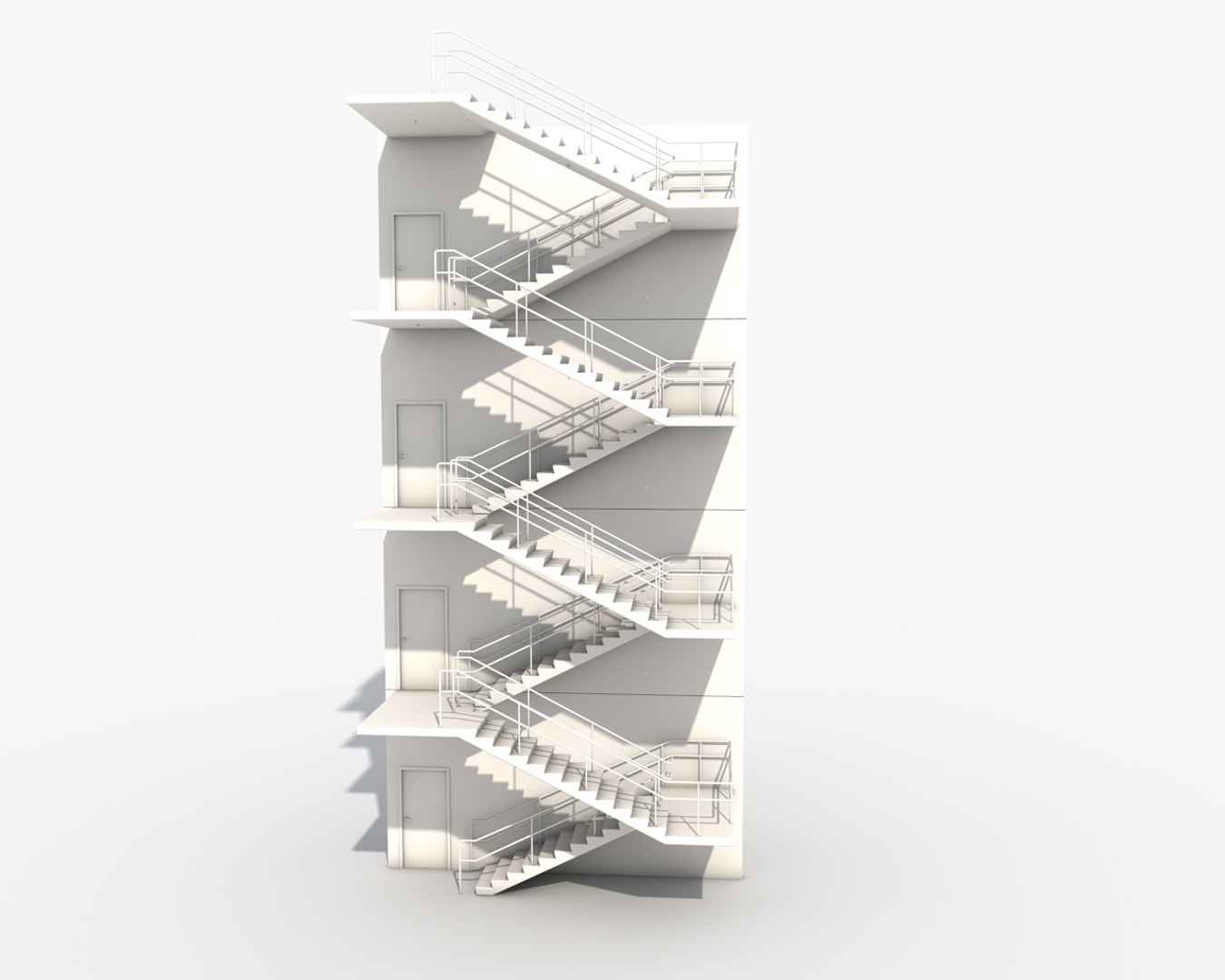 3ds Max Egress Emergency Stairs